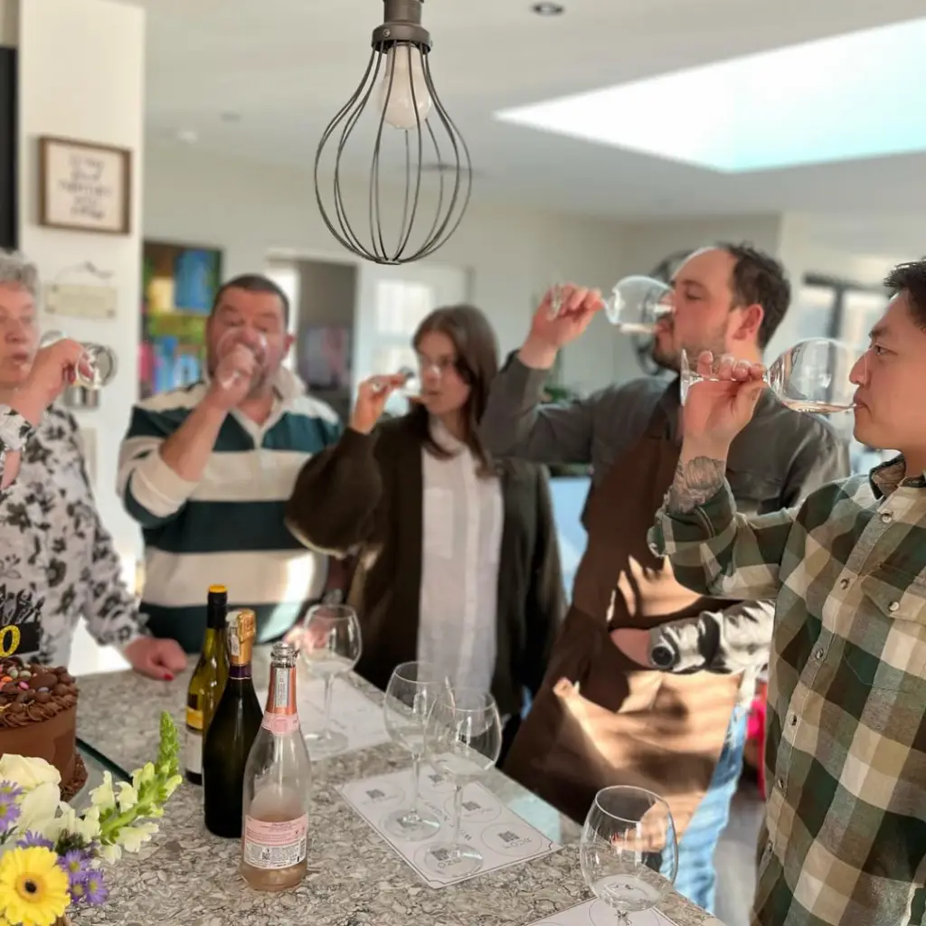 group wine tasting at home