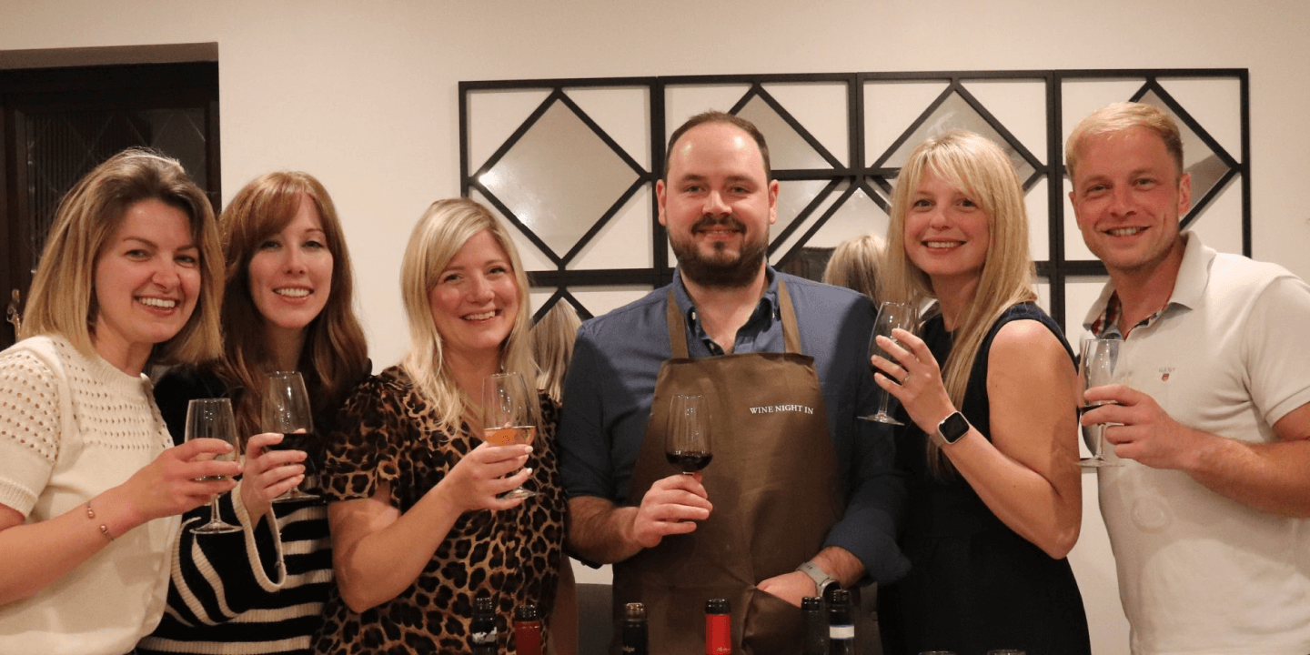 Group photo at Wine Night In