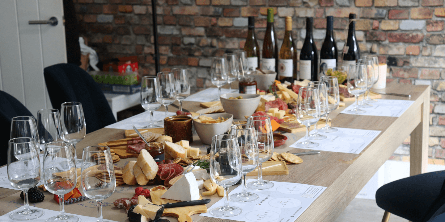 Lazeegreaze Wine Night In table