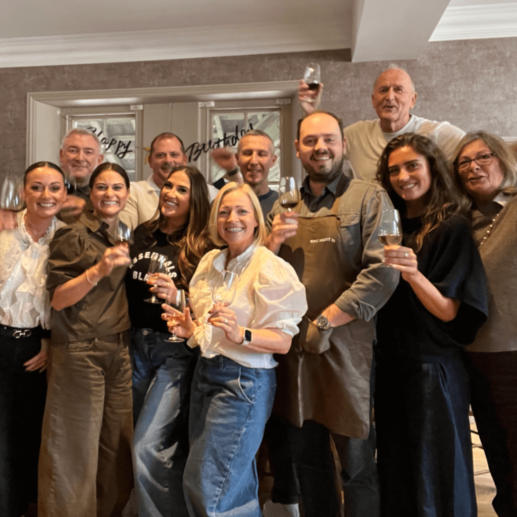 An anniversary wine tasting party