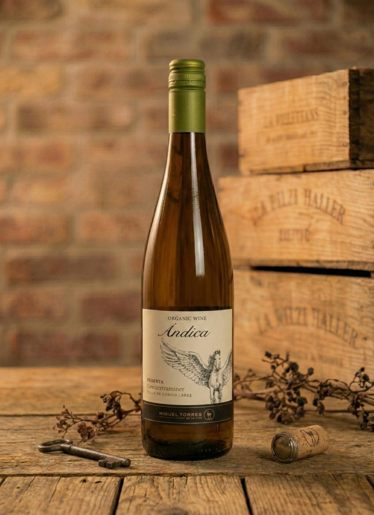 Dorking Surrey organic white wine bottle used during Wine Night In private wine tasting at home experience.