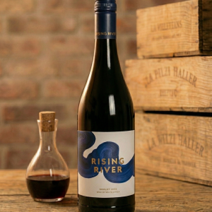 Reigate Surrey merlot wine bottle used in Wine Night In private wine tasting at home with decanter beside.