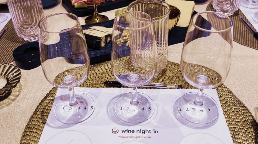 40th birthday wine tasting at home in Dorking, Surrey