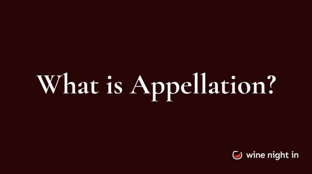 Appellation in wine explained for wine tasting at home