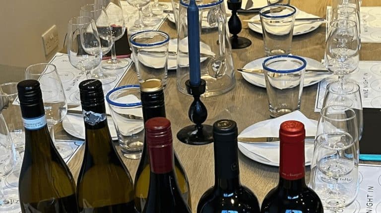 Friends weekend wine tasting at an Airbnb in Chipping Norton, Oxfordshire