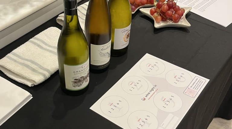 Christmas wine tasting at home in Dorking, Surrey